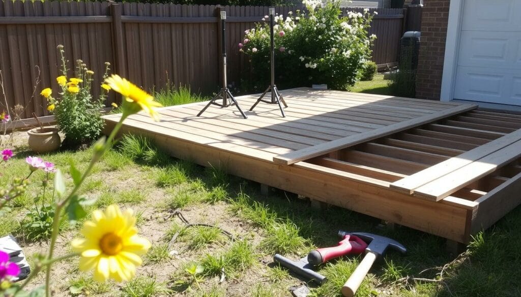DIY deck building for backyard renovations