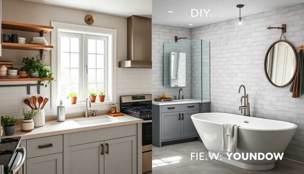Kitchen and bathroom DIY renovation