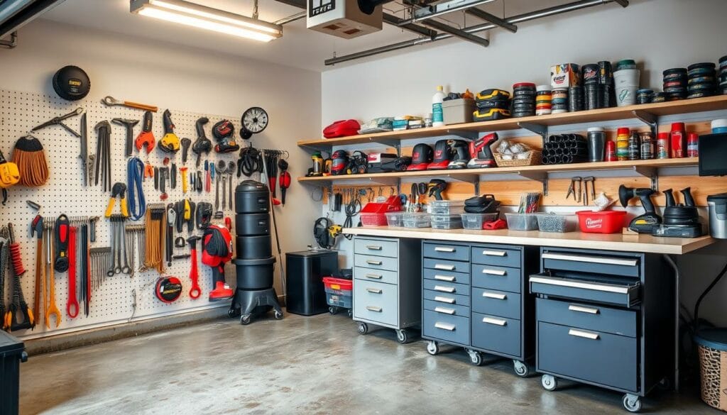 Organized garage tools