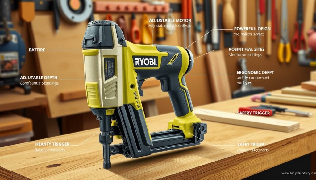Ryobi nail gun features